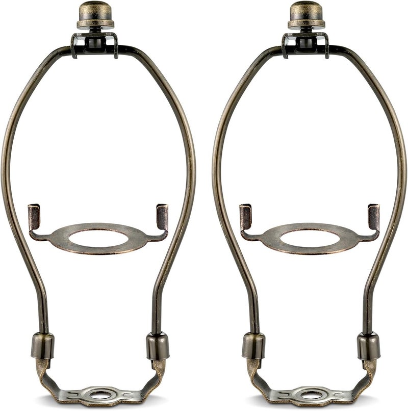 GooChan Lamp Shade Harp, Antique Brass Lamp Harp Frame Lampshade Bracket, Detachable Shade Holder for Floor or Table Light (Bronze, 7-Inch) - Image 1